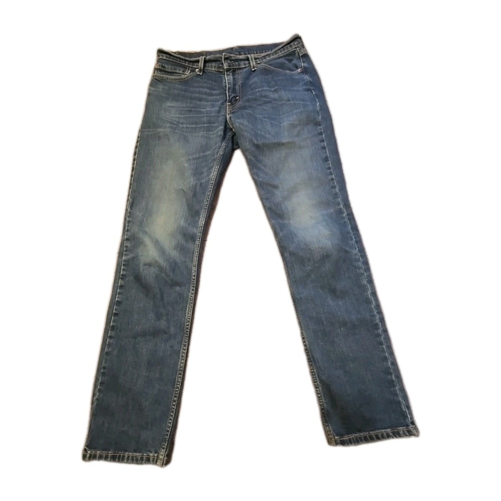 Levi's 511 Jeans Mens 32x32 Blue Slim Tapered Stretch Distressed Denim Med Wash